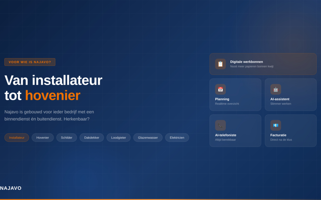 Buitendienst software voor wie