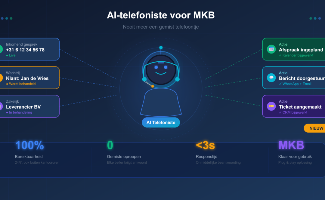 AI-telefoniste voor MKB: nooit meer een gemist telefoontje